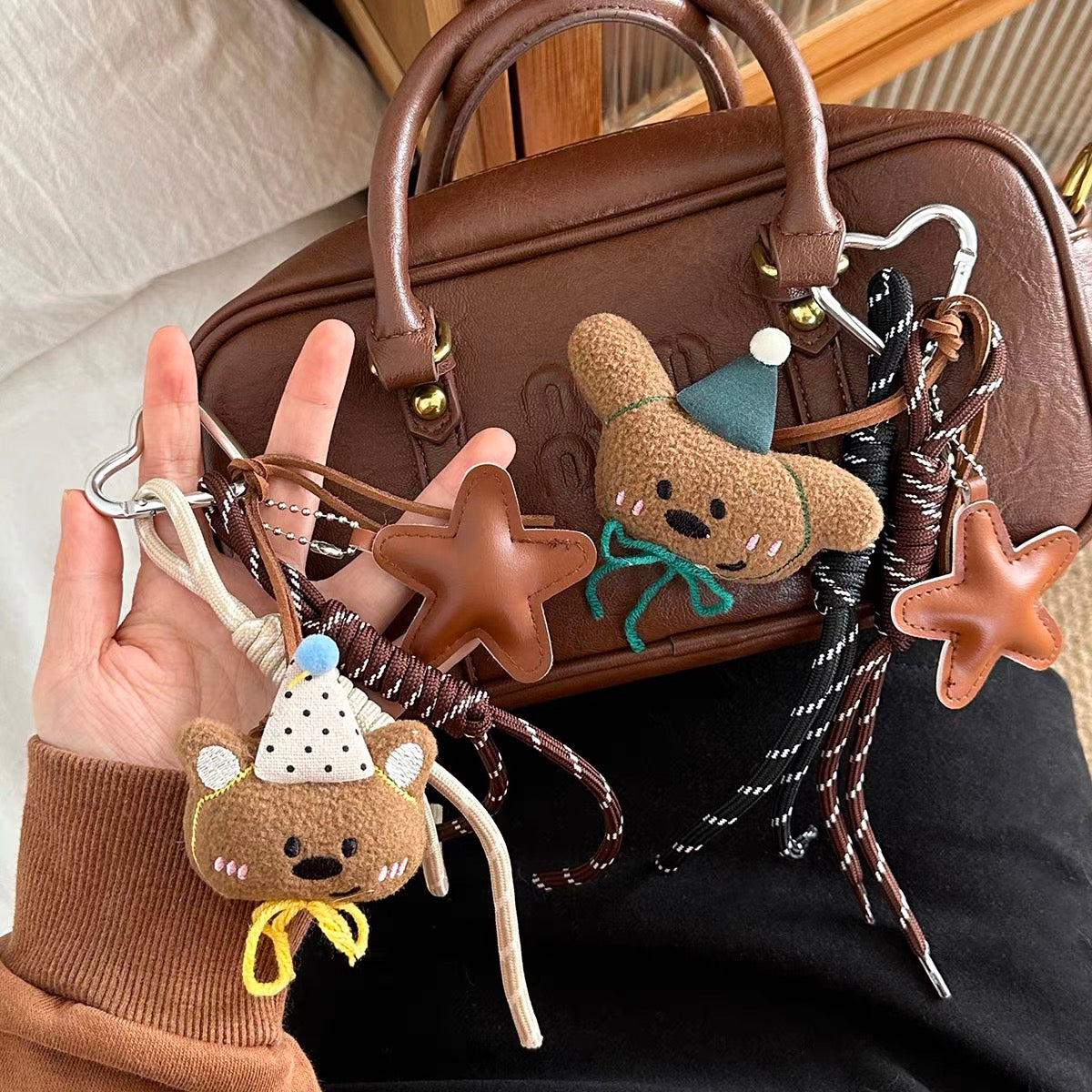 Cute Plush Puppy Bag Charm & Phone Chain