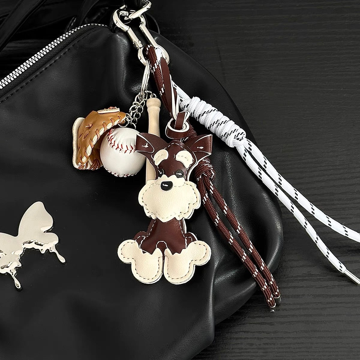 Cute Schnauzer Bag Charms & Phone Chain