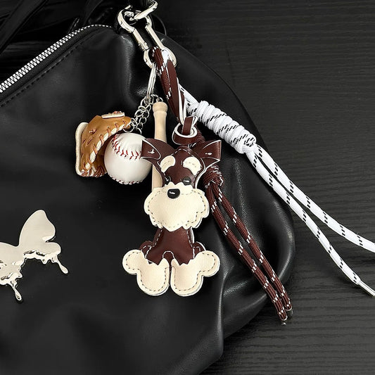 Cute Schnauzer Bag Charms & Phone Chain