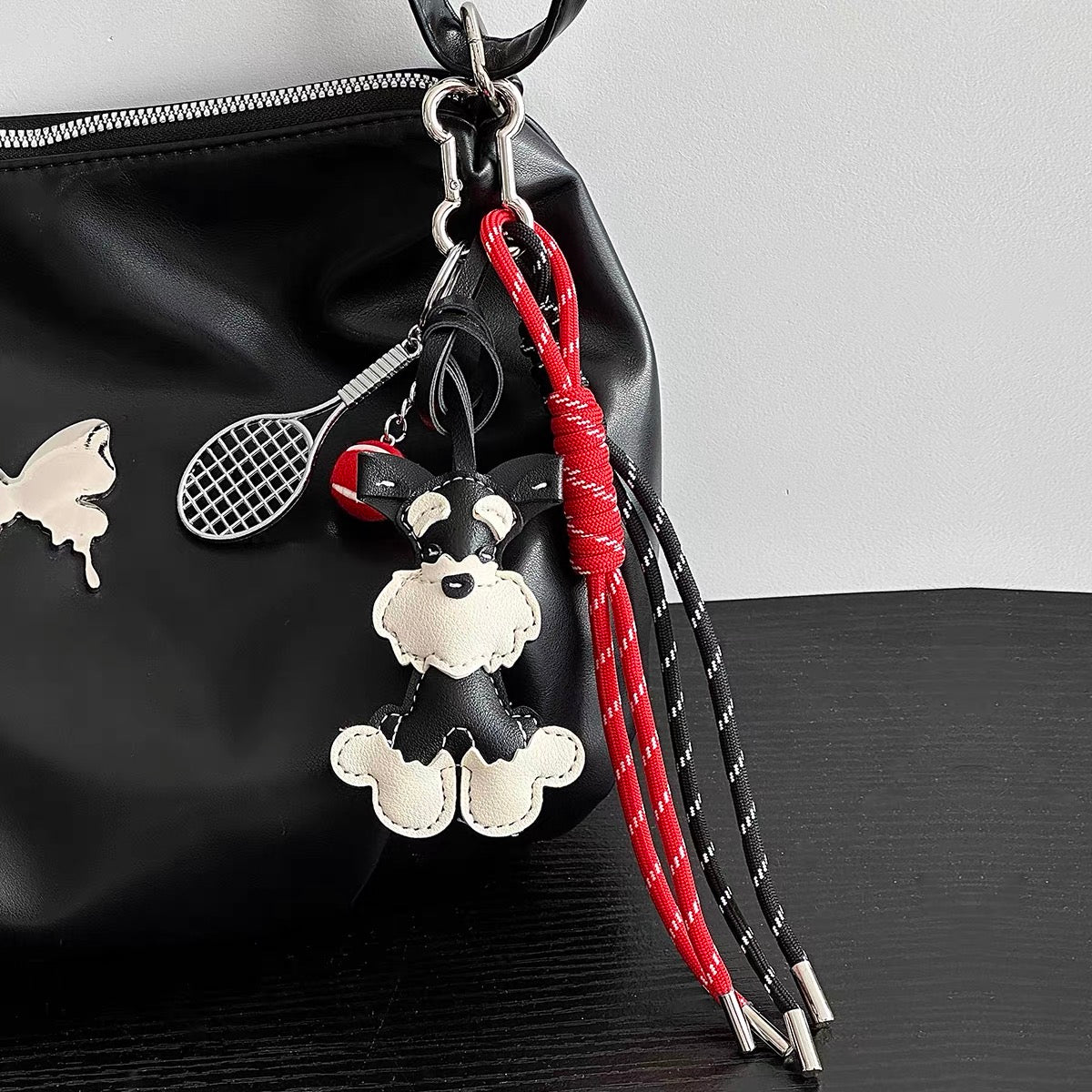 Cute Schnauzer Bag Charms & Phone Chain