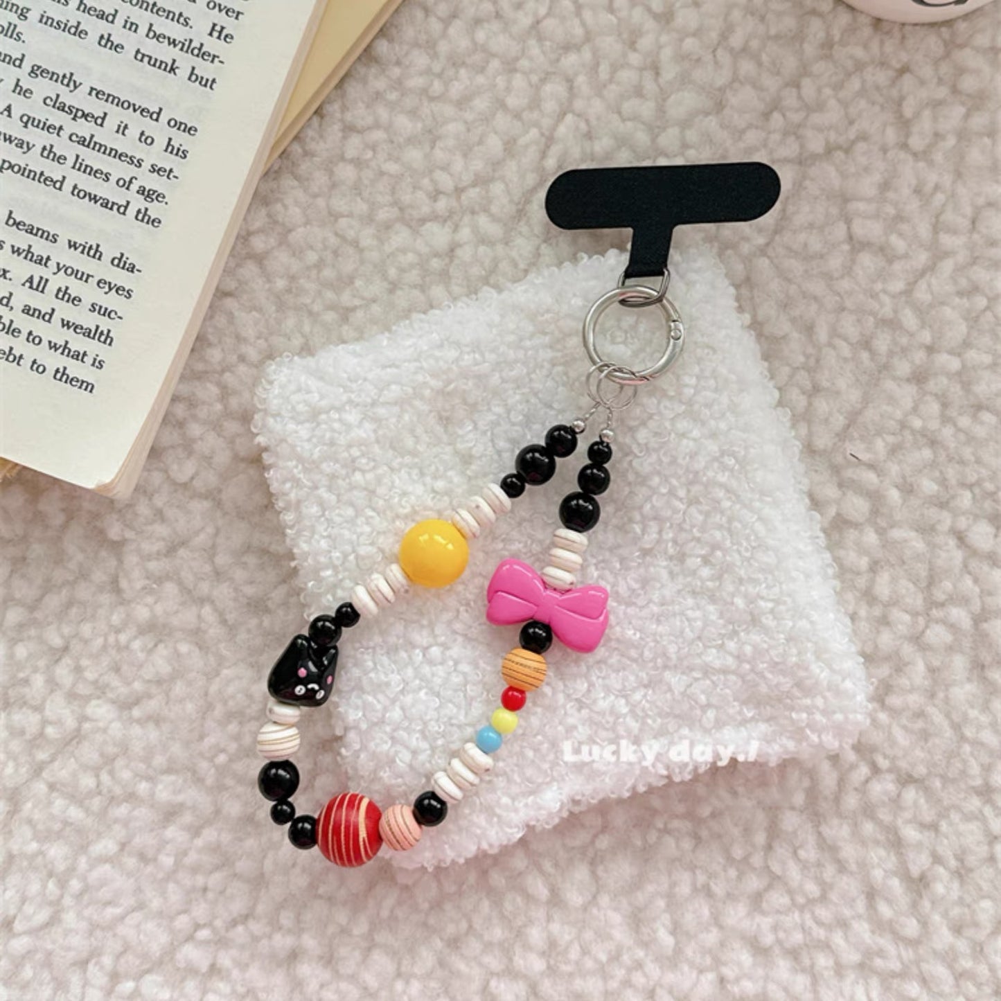 Dopamine Color Series Handmade Beaded Phone Chain