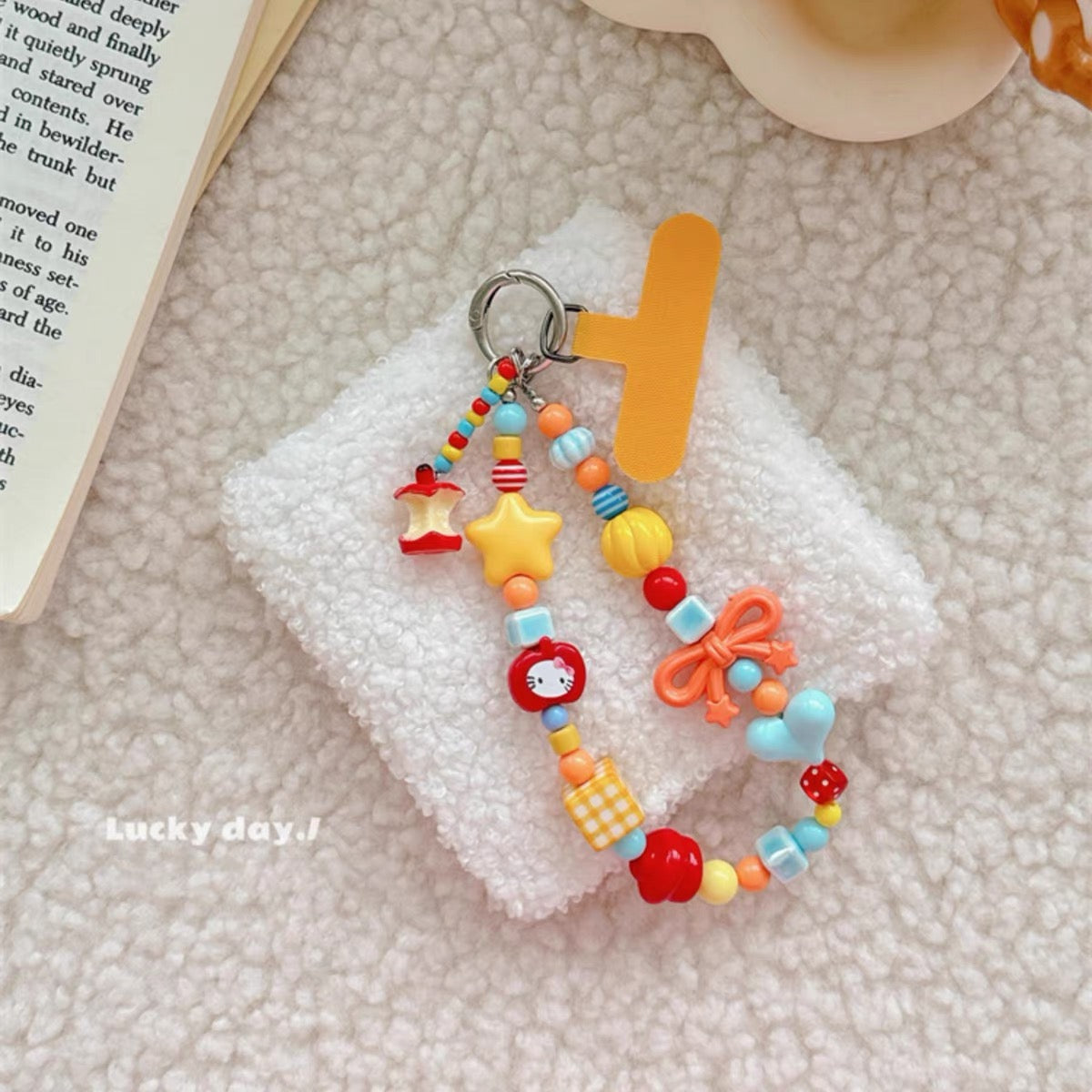 Dopamine Color Series Handmade Beaded Phone Chain