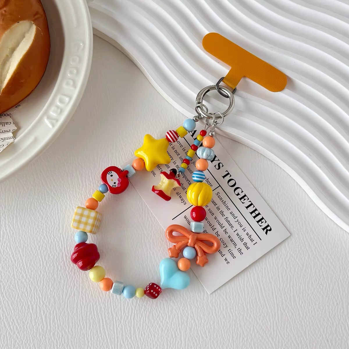 Dopamine Color Series Handmade Beaded Phone Chain