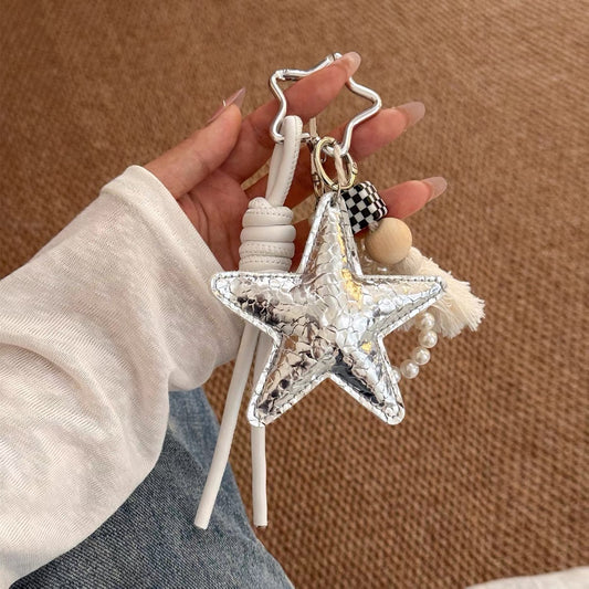 Silver Stars Bag Charm & Phone Chain