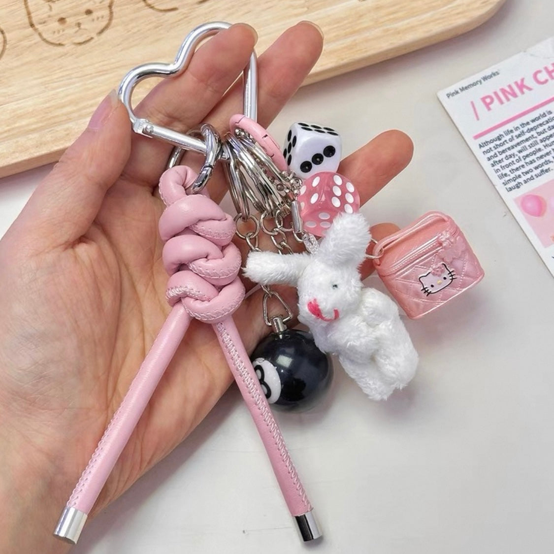 HK & Plush Rabbit Bag Charm & Phone Chain