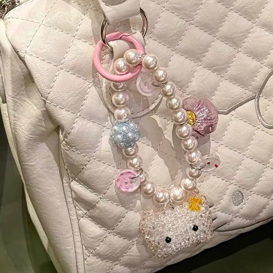 HK Handmade Beaded Bag Charm & Phone Chain