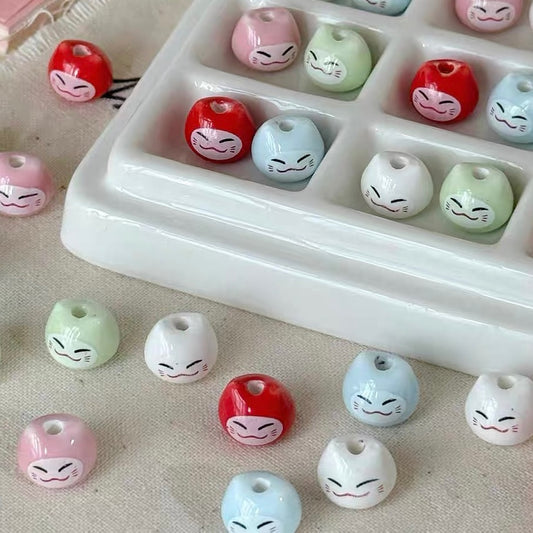 Ceramic Cat Handmade Beads