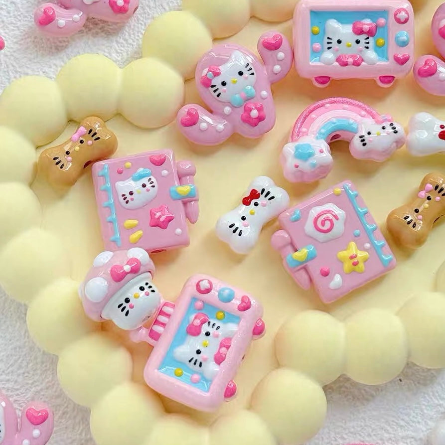 HK Acrylic Hand-Painted Beads