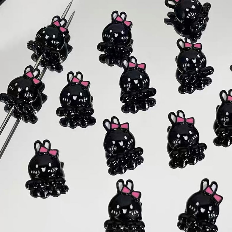 Black and Pink Series Acrylic Color-Blocking Beads