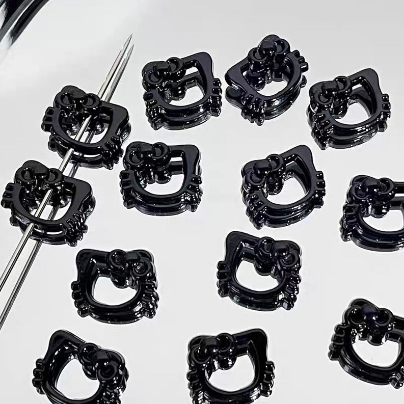 Black and Pink Series Acrylic Color-Blocking Beads