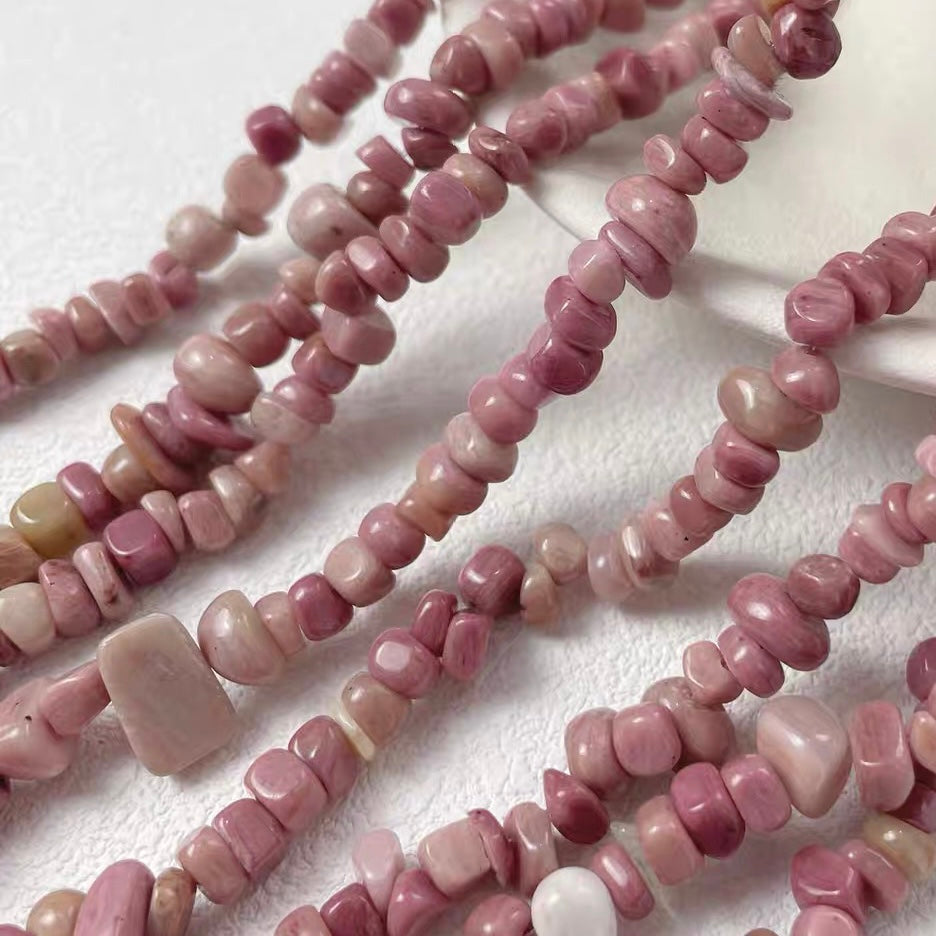 Rhodonite Natural Irregular Crushed Stone Beads