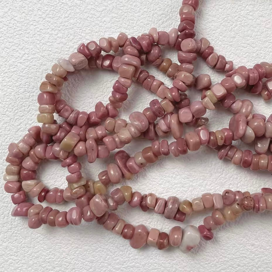 Rhodonite Natural Irregular Crushed Stone Beads