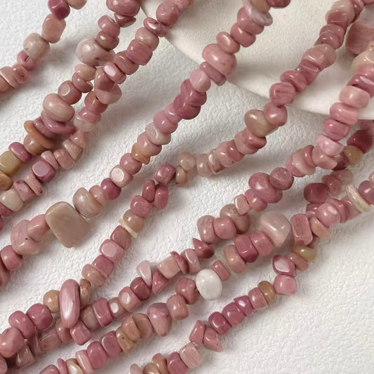 Rhodonite Natural Irregular Crushed Stone Beads