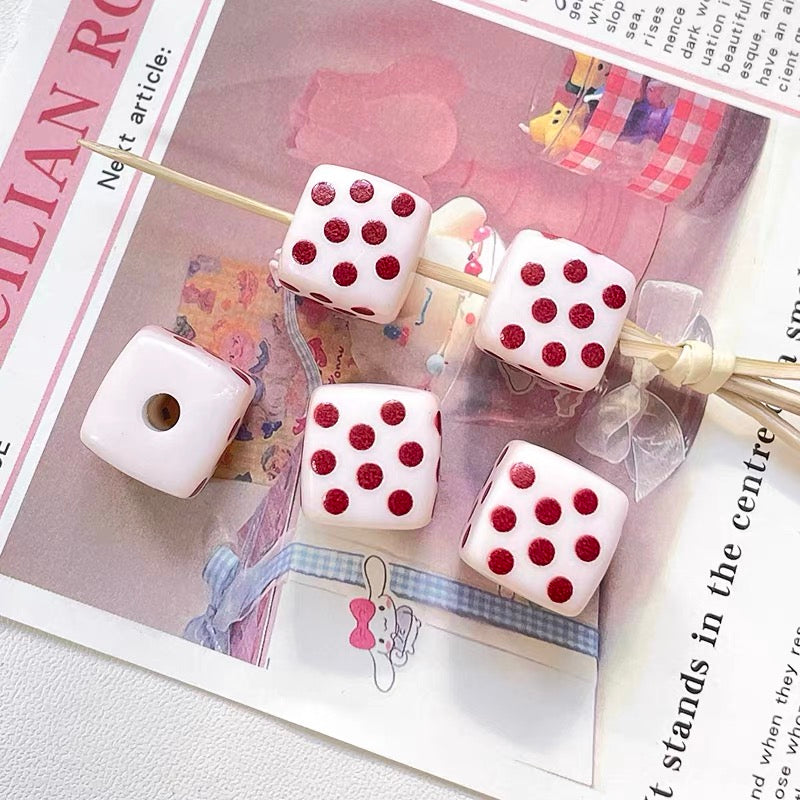 Cute Rabbit Acrylic Square Beads