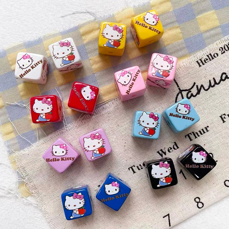 HK Colorful Acrylic Cube Beads