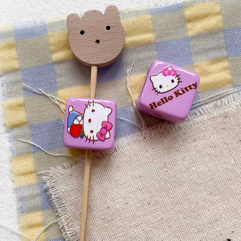 HK Colorful Acrylic Cube Beads