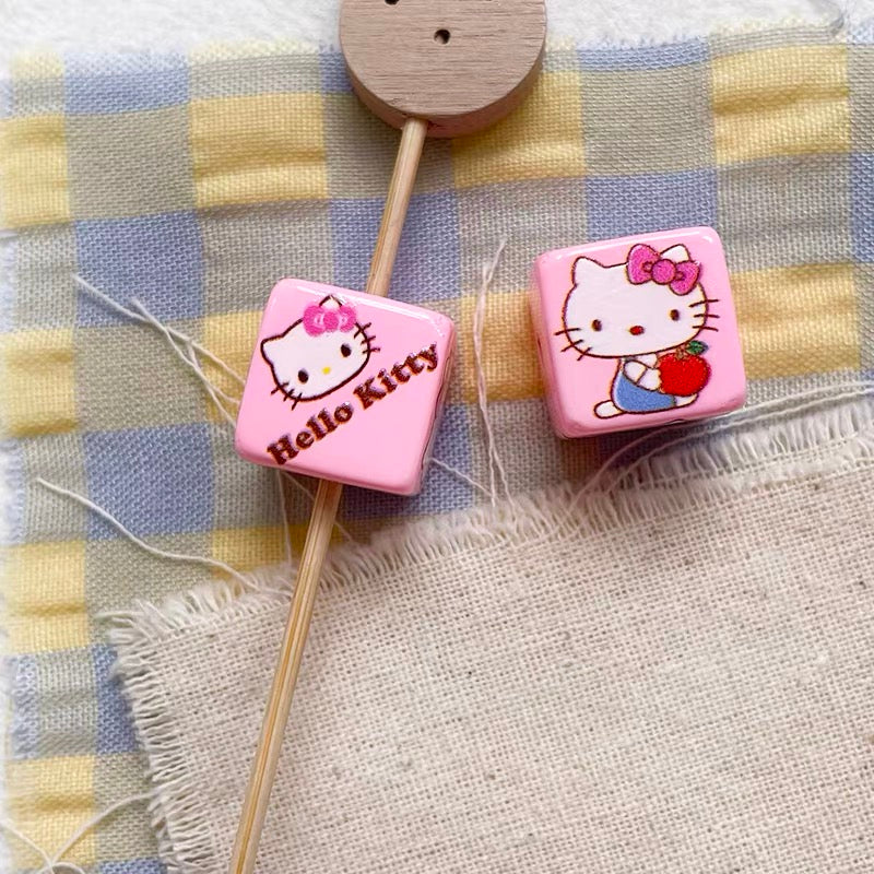 HK Colorful Acrylic Cube Beads