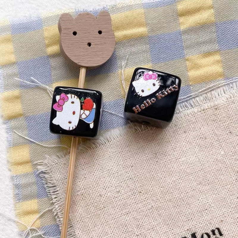 HK Colorful Acrylic Cube Beads