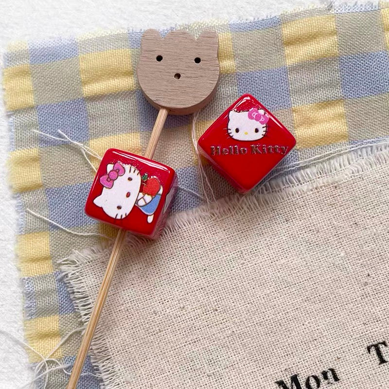 HK Colorful Acrylic Cube Beads