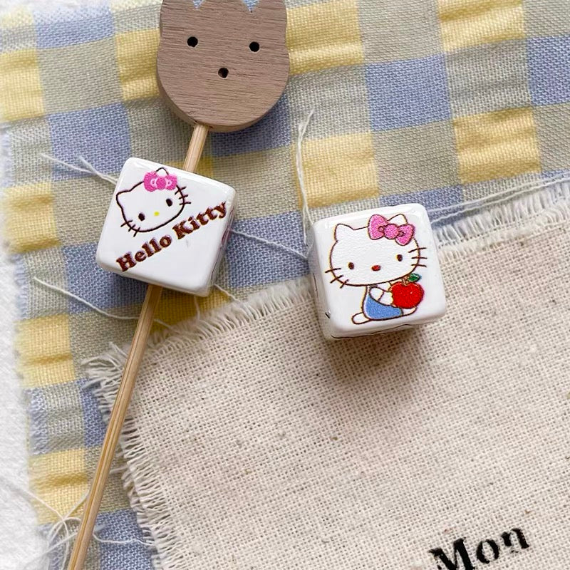 HK Colorful Acrylic Cube Beads