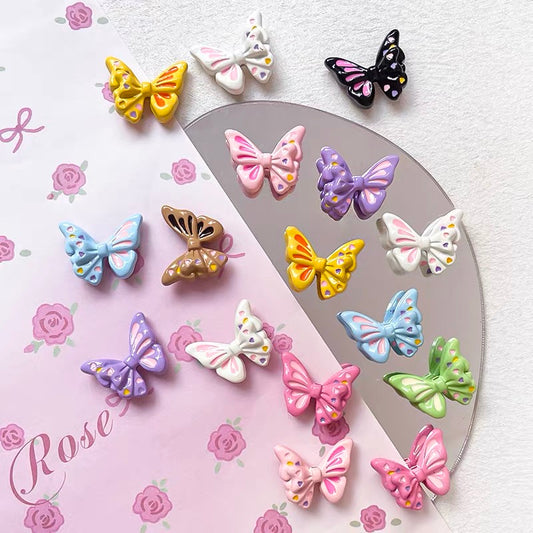 Butterfly Alloy Enameled Beads