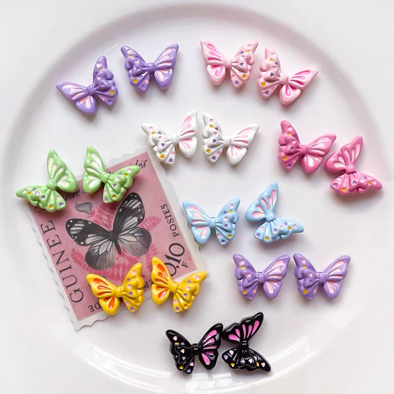 Butterfly Alloy Enameled Beads