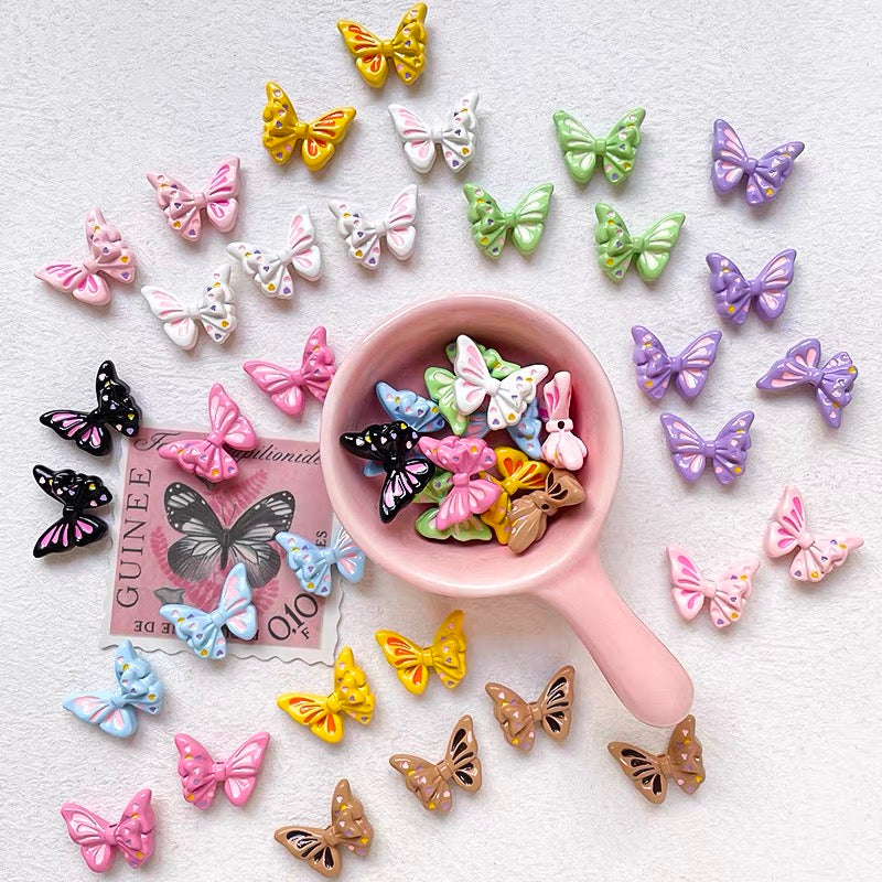 Butterfly Alloy Enameled Beads
