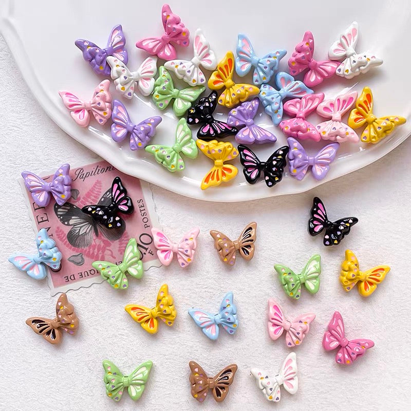Butterfly Alloy Enameled Beads