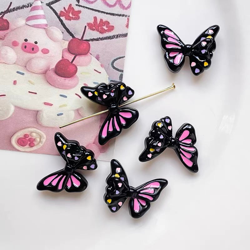 Butterfly Alloy Enameled Beads
