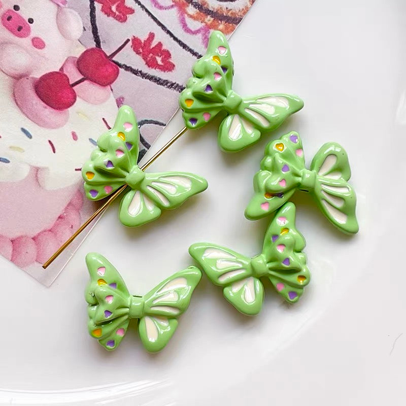 Butterfly Alloy Enameled Beads