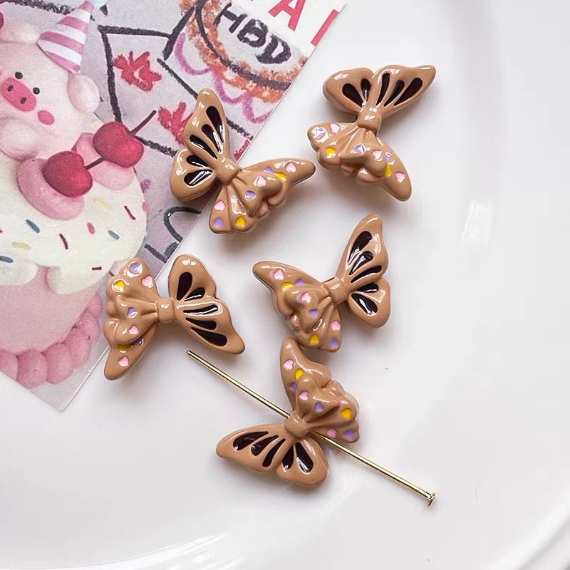Butterfly Alloy Enameled Beads