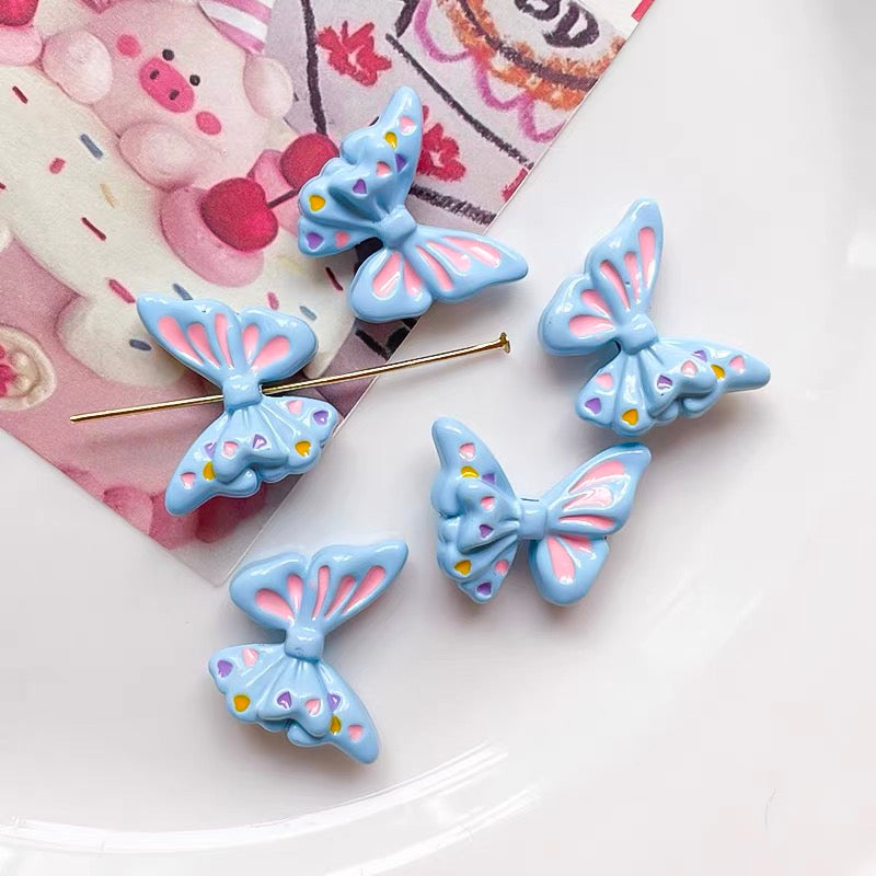 Butterfly Alloy Enameled Beads