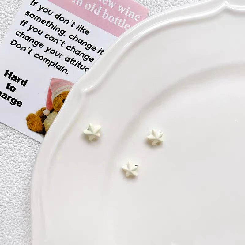 Moon and Star Colorful Enameled Alloy Beads