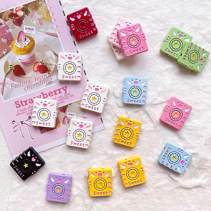 Colorful Magic Book Enameled Alloy Beads