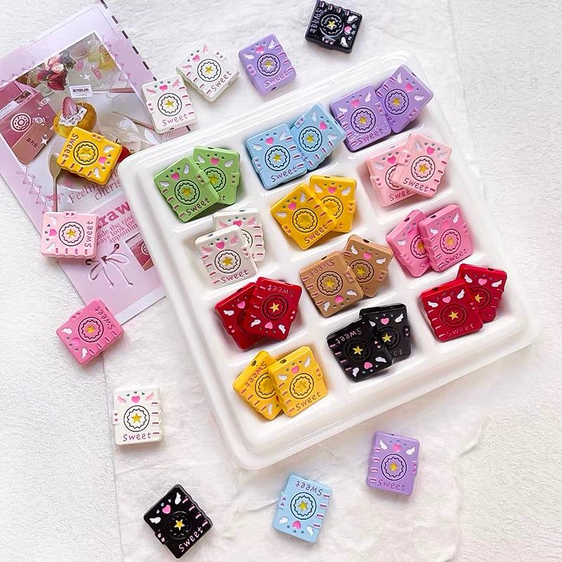 Colorful Magic Book Enameled Alloy Beads