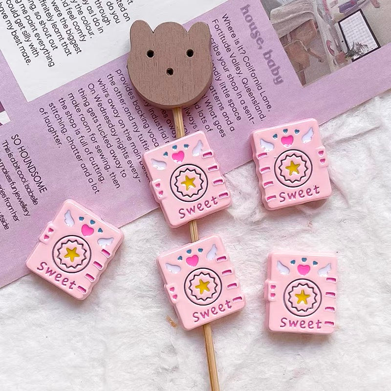 Colorful Magic Book Enameled Alloy Beads