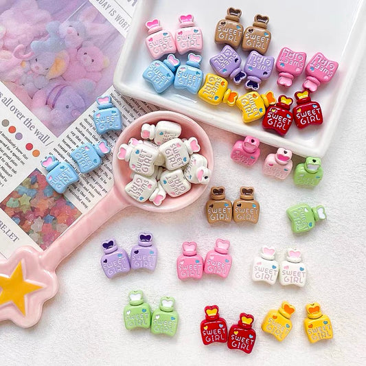 Perfume Bottle Enameled Alloy Beads
