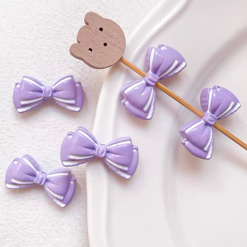 Bowknot Alloy Enameled 3D Beads