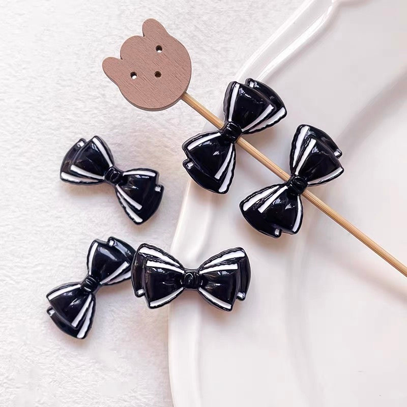 Bowknot Alloy Enameled 3D Beads