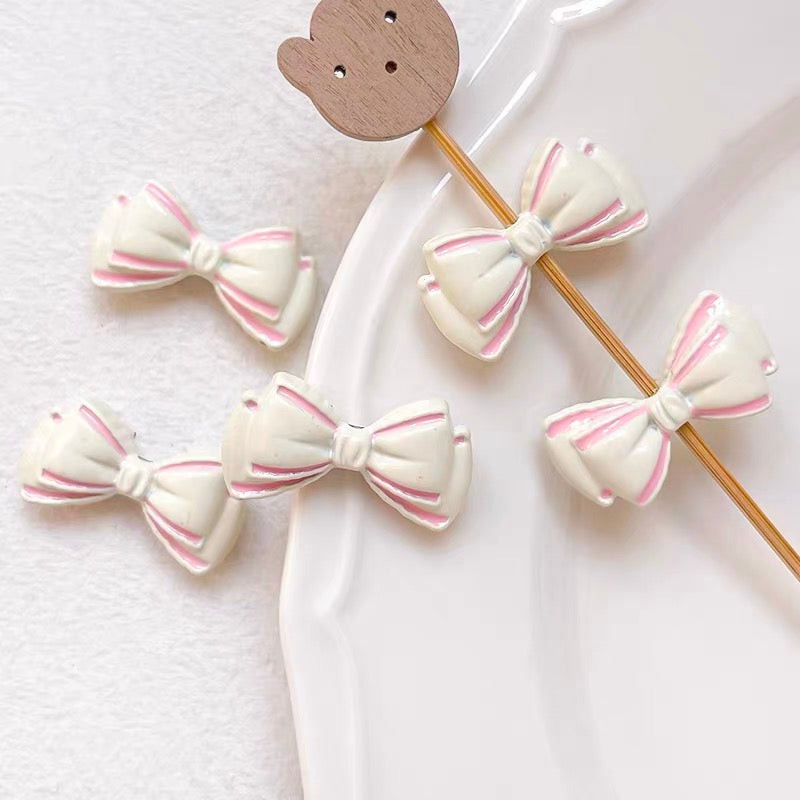 Bowknot Alloy Enameled 3D Beads