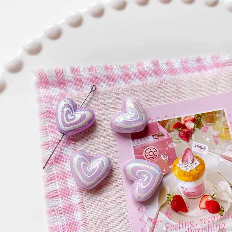 Dopamine Heart Acrylic Beads
