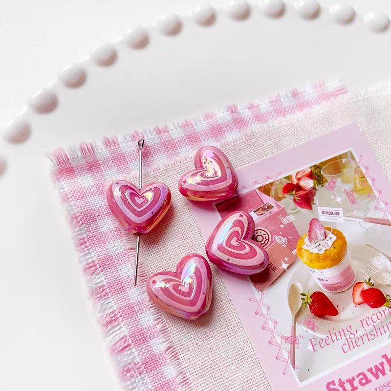 Dopamine Heart Acrylic Beads
