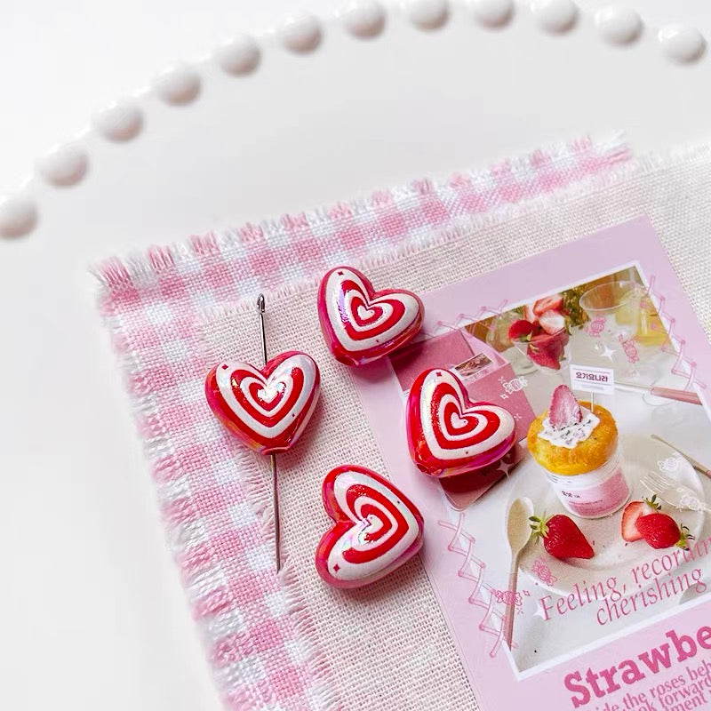 Dopamine Heart Acrylic Beads