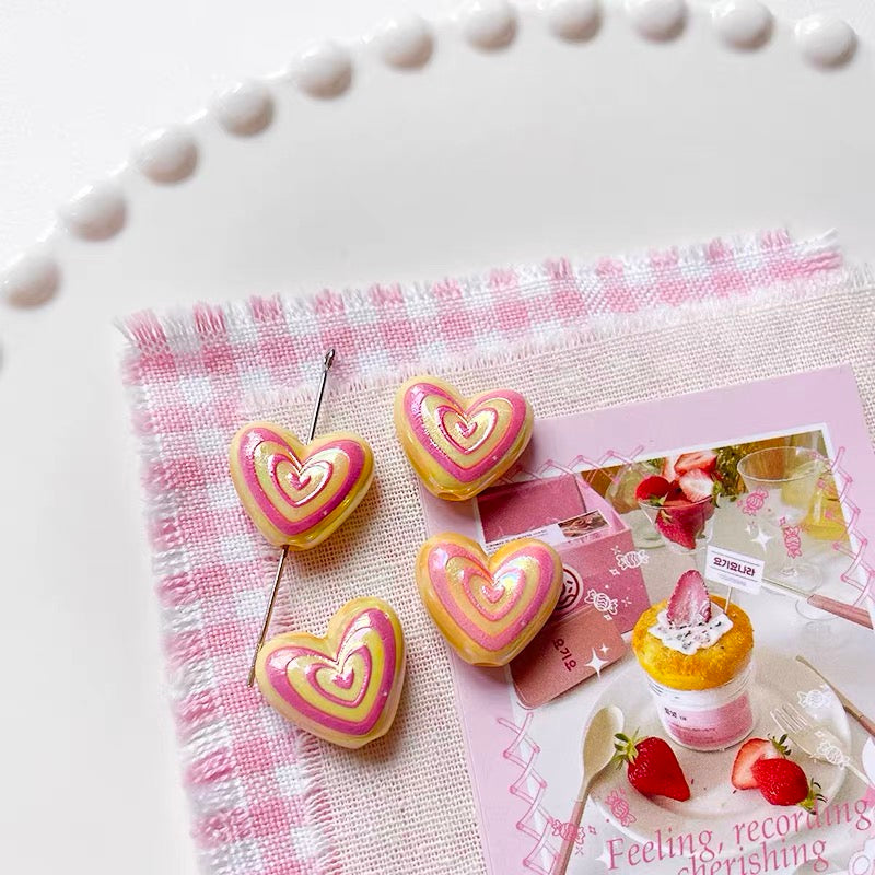 Dopamine Heart Acrylic Beads