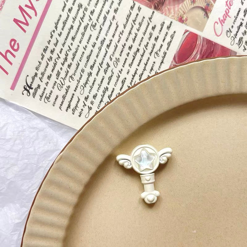 Cartoon Sailor Moon Magic Wand Alloy Enameled 3D Beads