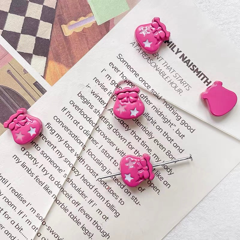 Christmas Money Pouch Alloy Enameled Beads