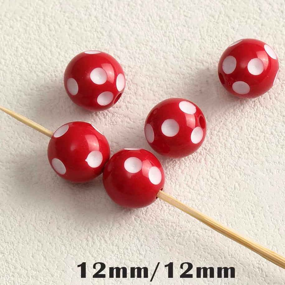 Christmas Series Hand-painted Colored Glaze Beads