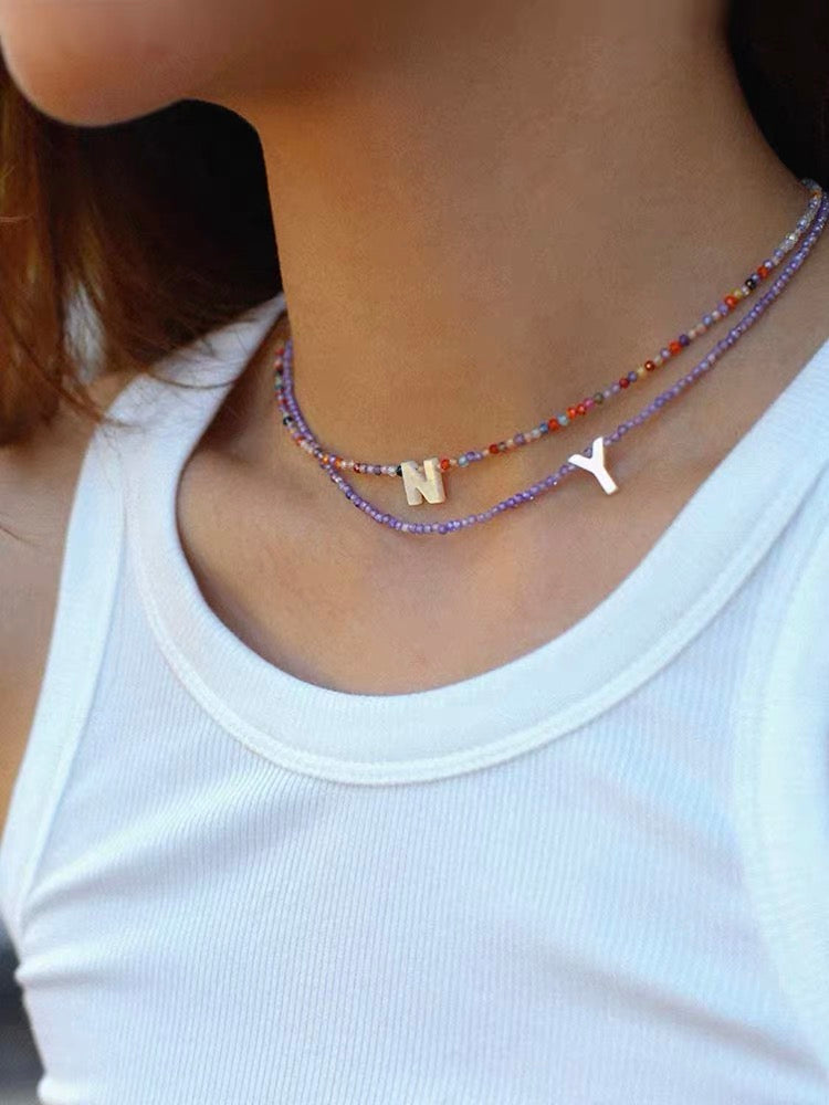 Natural Shell 26 English Letter Beads