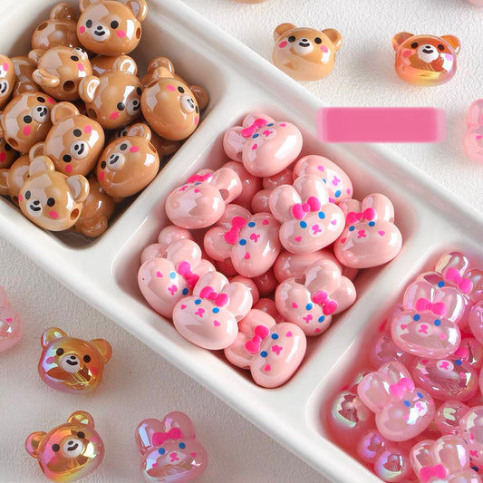 Acrylic Bear & Rabbit Beads