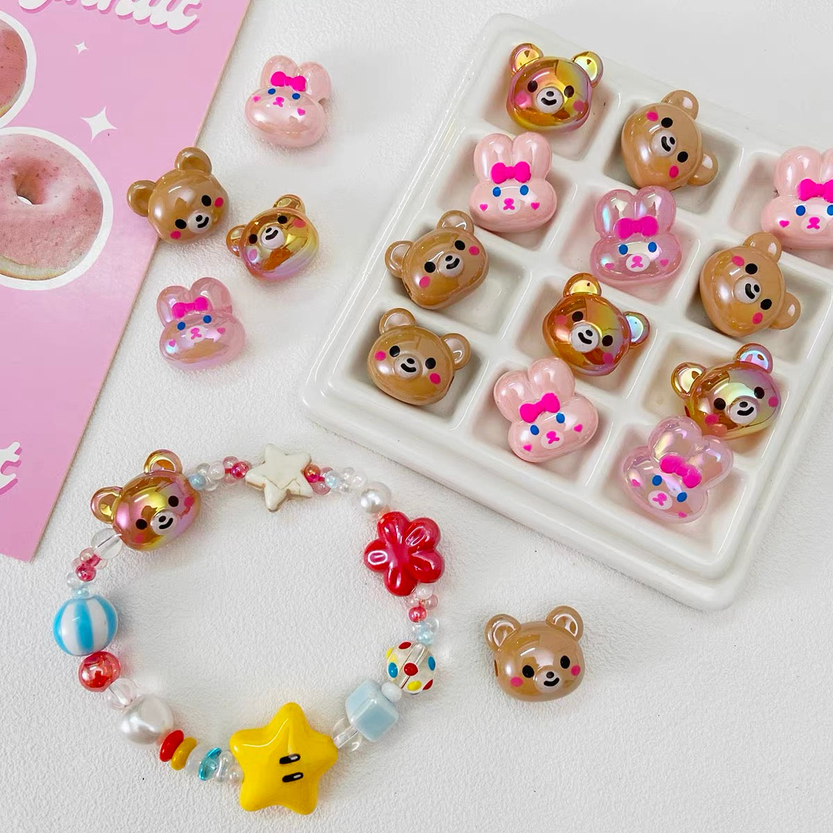 Acrylic Bear & Rabbit Beads